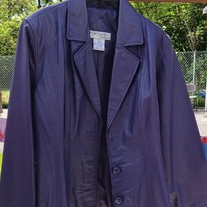 Men's Purple Leather Jacket